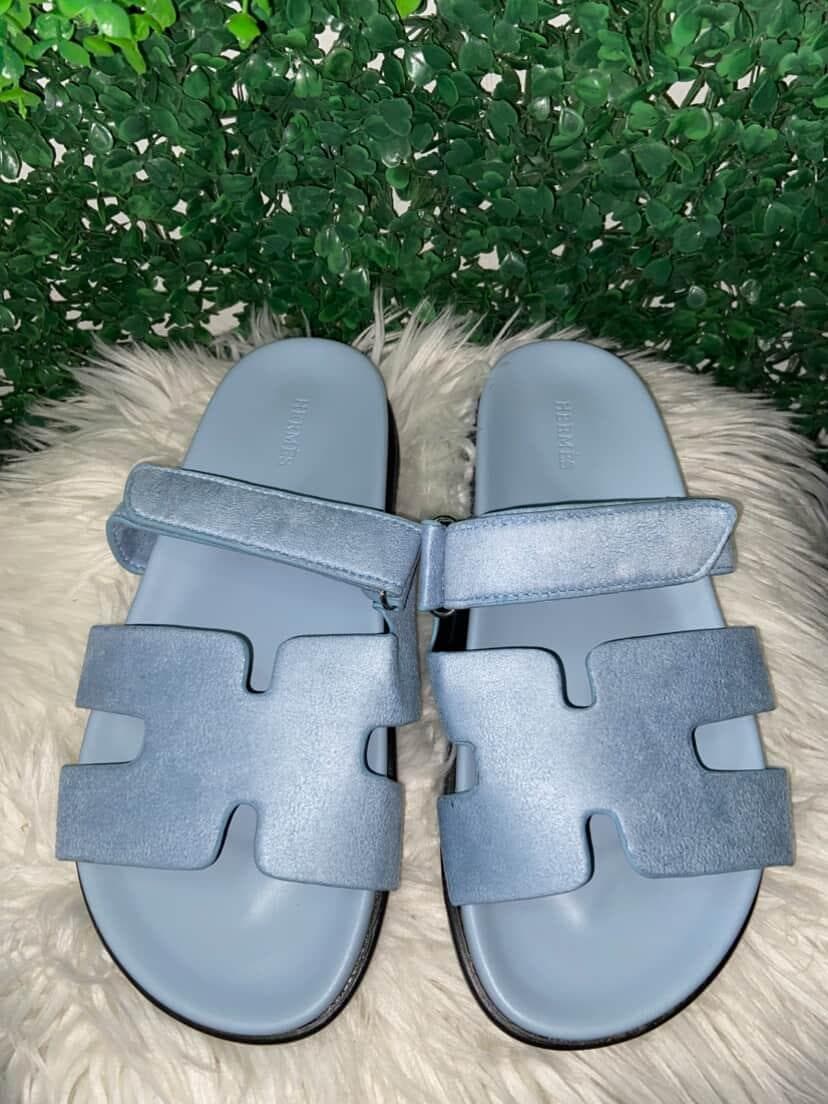 Hermes Two Strap Slippers