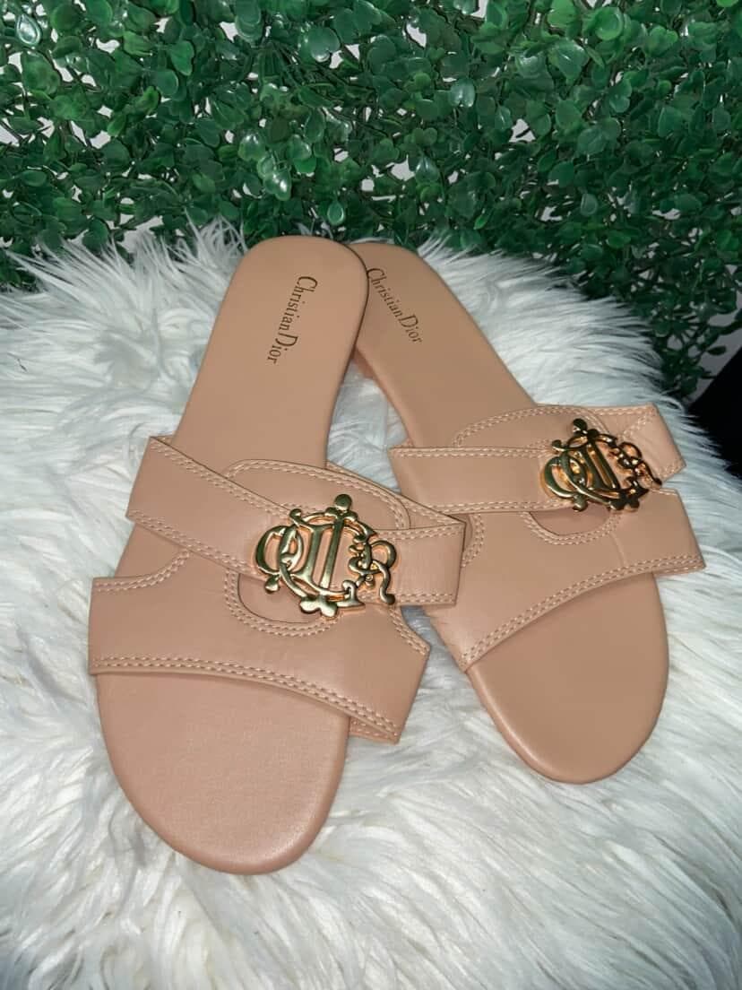 Christian Dior Buckle Top Slippers