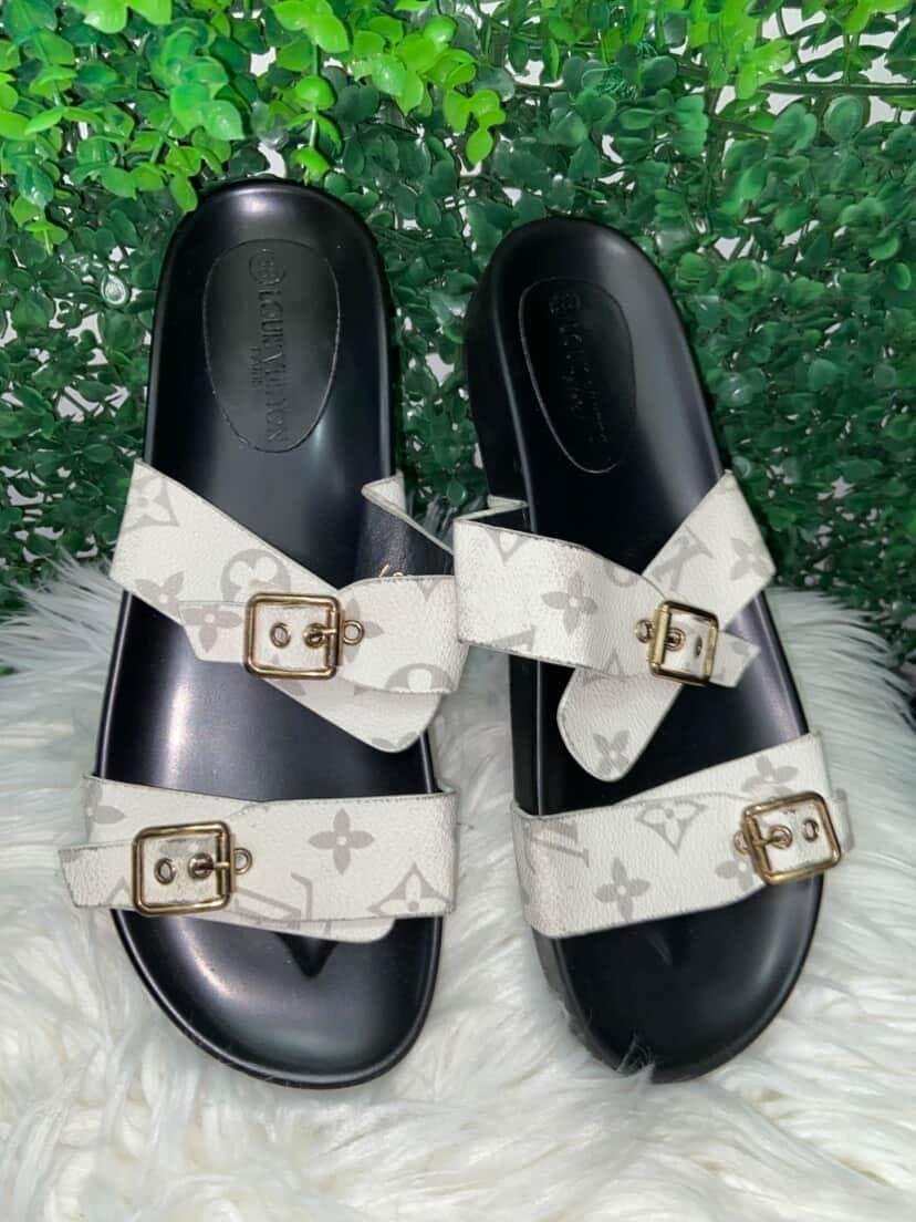 Louis V'X Two Strap Slippers