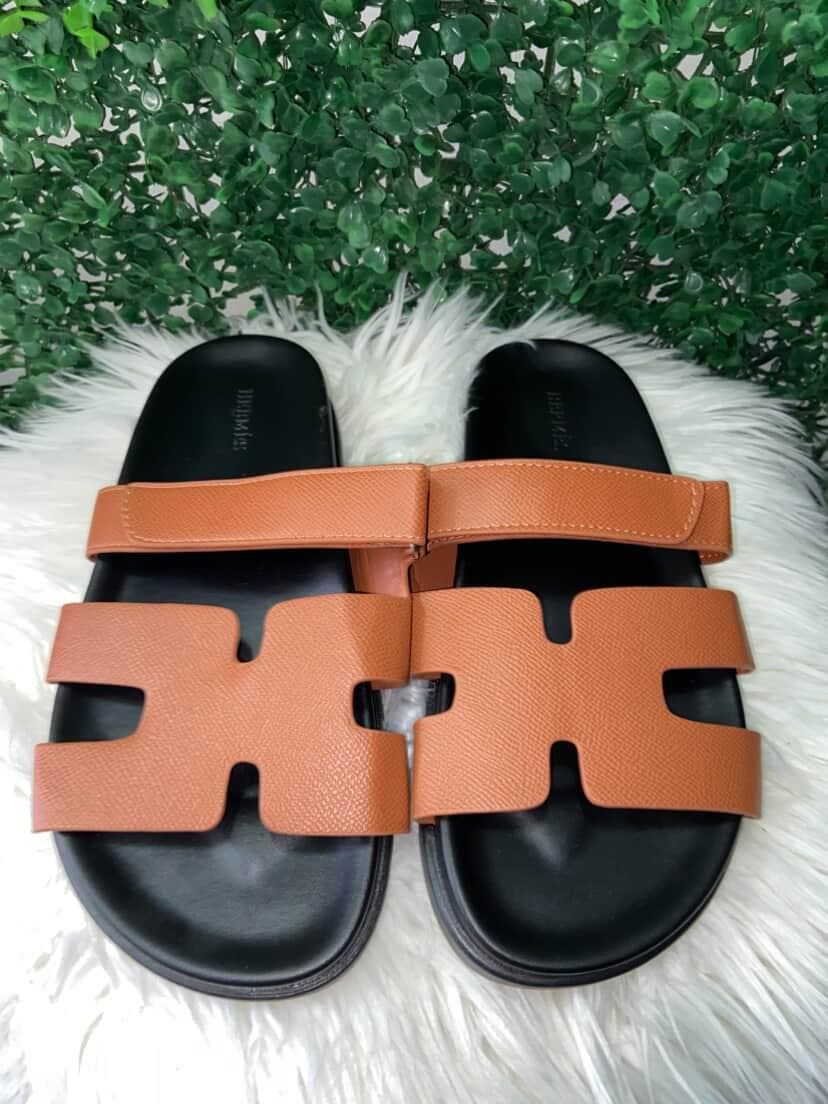 Hermes Two Strap Slippers