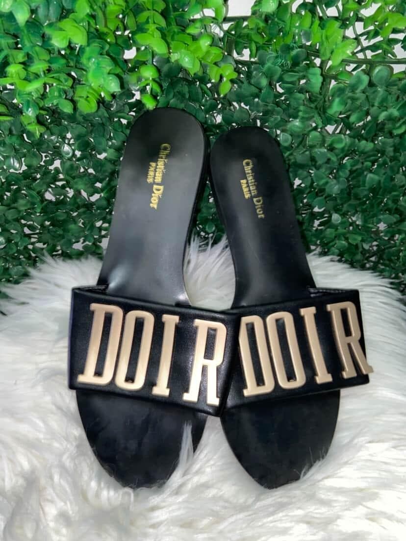 Christian Dior Buckle Top Slippers